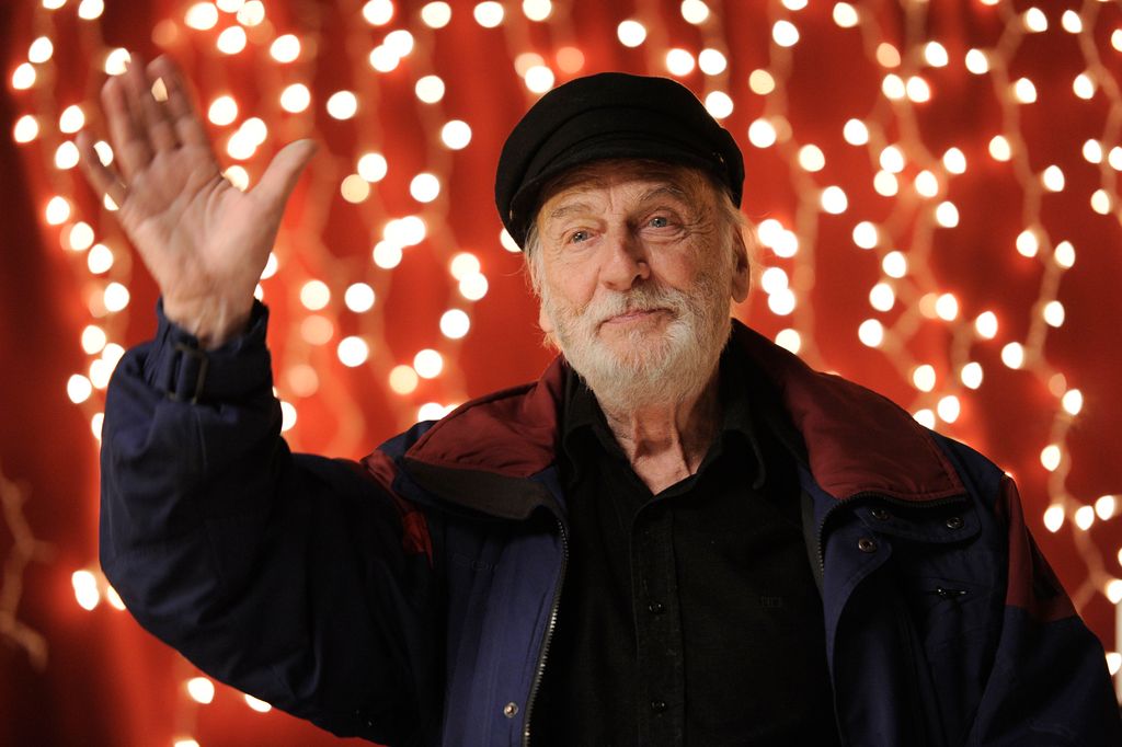 Héctor Alterio en el rodaje de 'Kamikaze', en Madrid