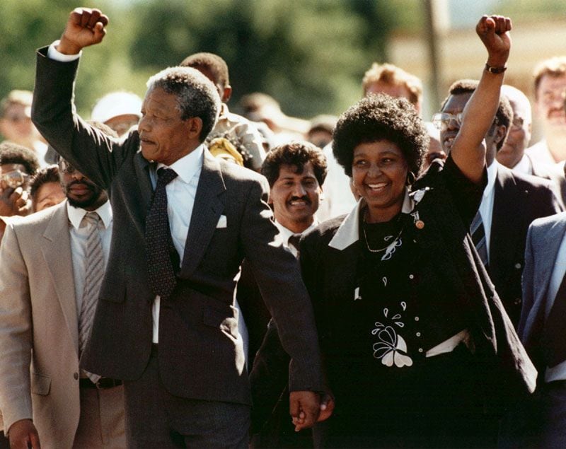 Winnie Mandela y Nelson Mandela