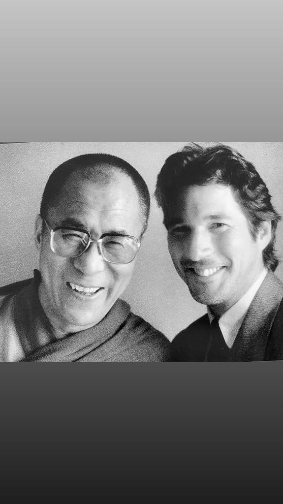 Richard Gere con su líder espiritual, el Dalai Lama, hace décadas