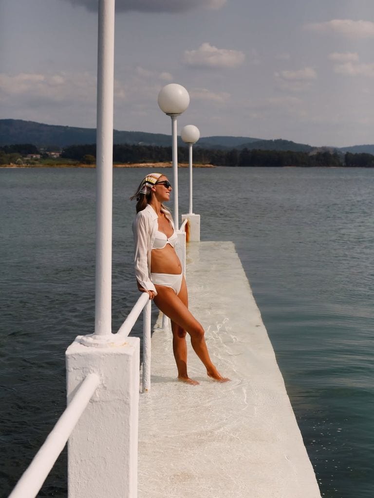 Lucía Bárcena con bikini premamá