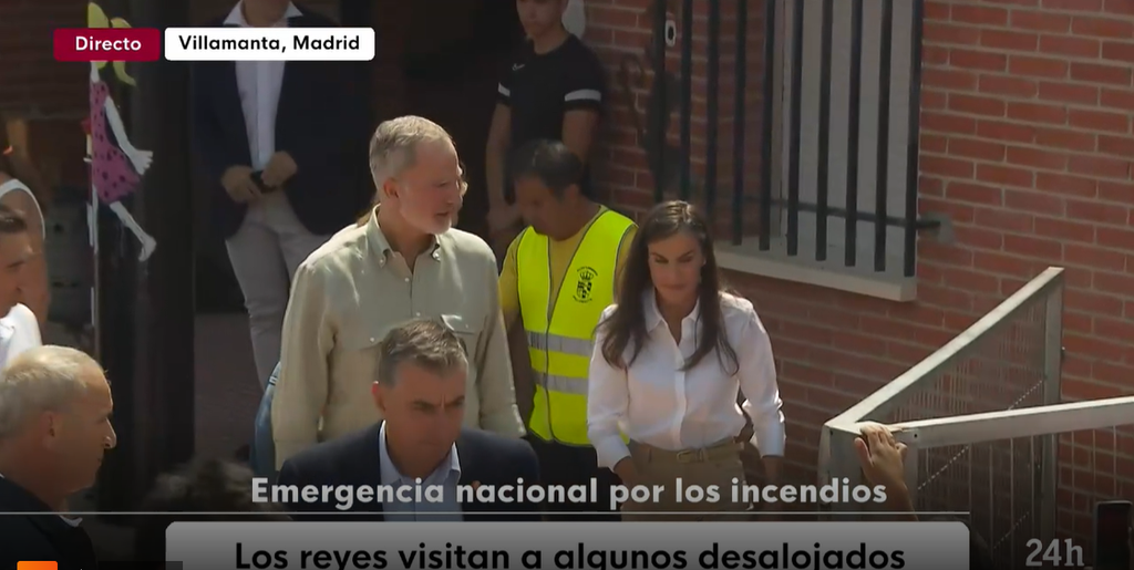 Los Reyes a su llegada a Villamanta (Madrid)