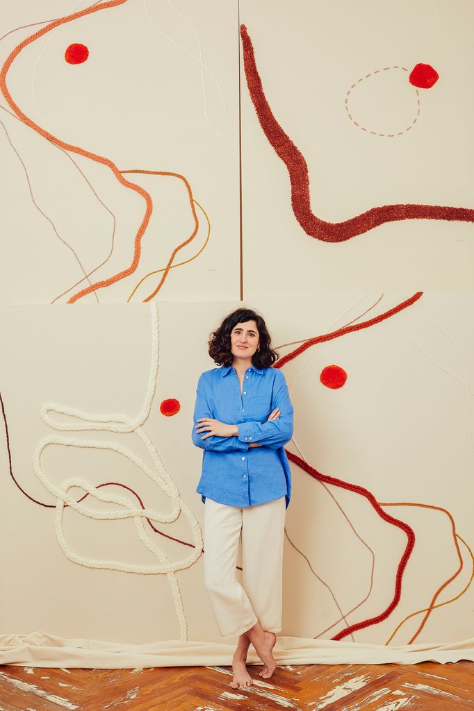 La artista y artesana textil Koral Antolín en Studio Fi.