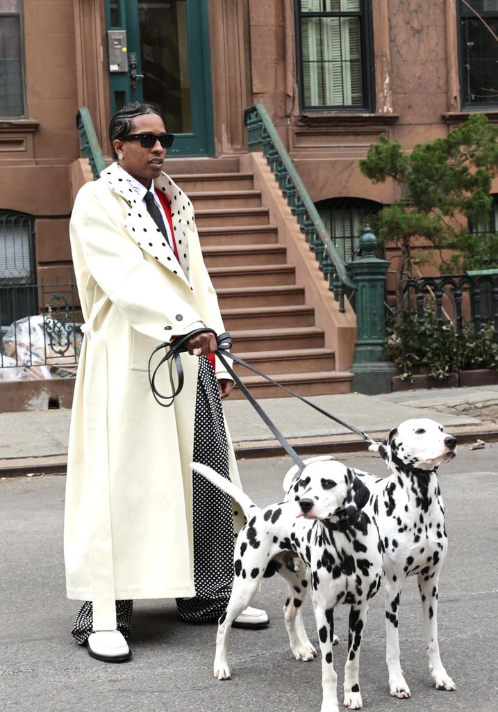 A$AP Rocky durante una sesión de fotos en las calles de Nueva York