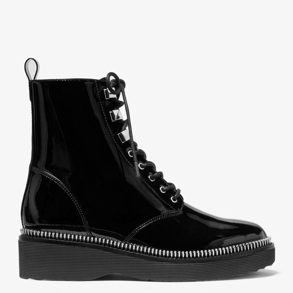 haskell patent leather combat boots de michael kors