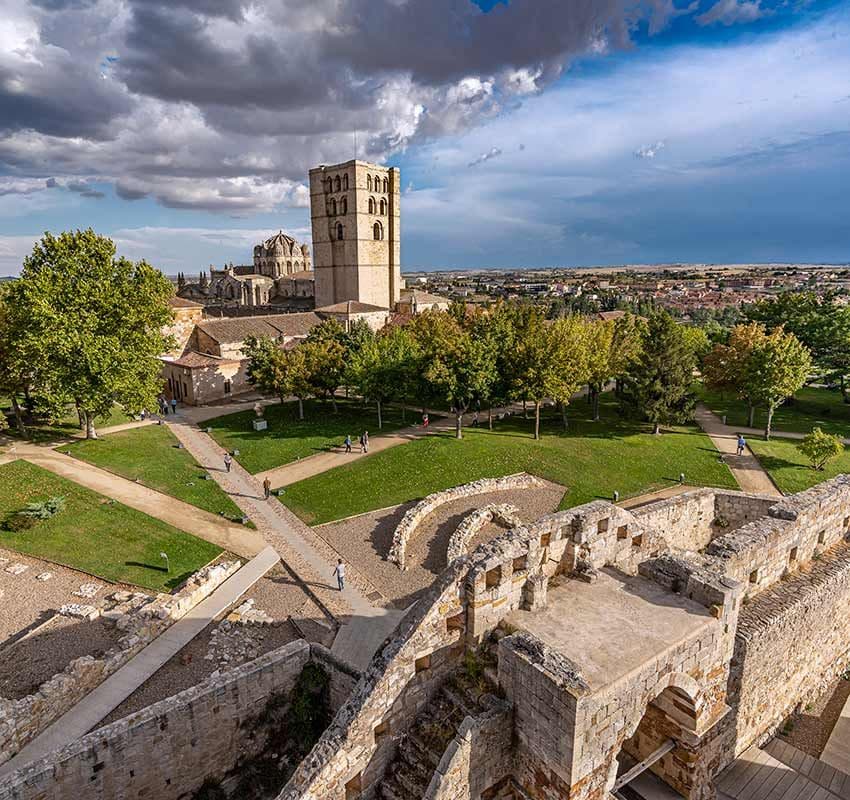 Vista de la ciudad de Zamora desde lo alto del Castillo