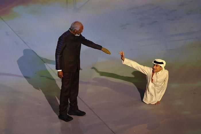 Morgan Freeman en la inauguración del Mundial de Qatar