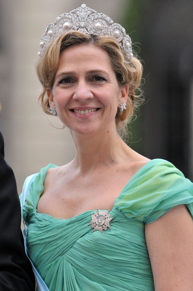 La infanta Cristina, en 2010 con la tiara Cartier