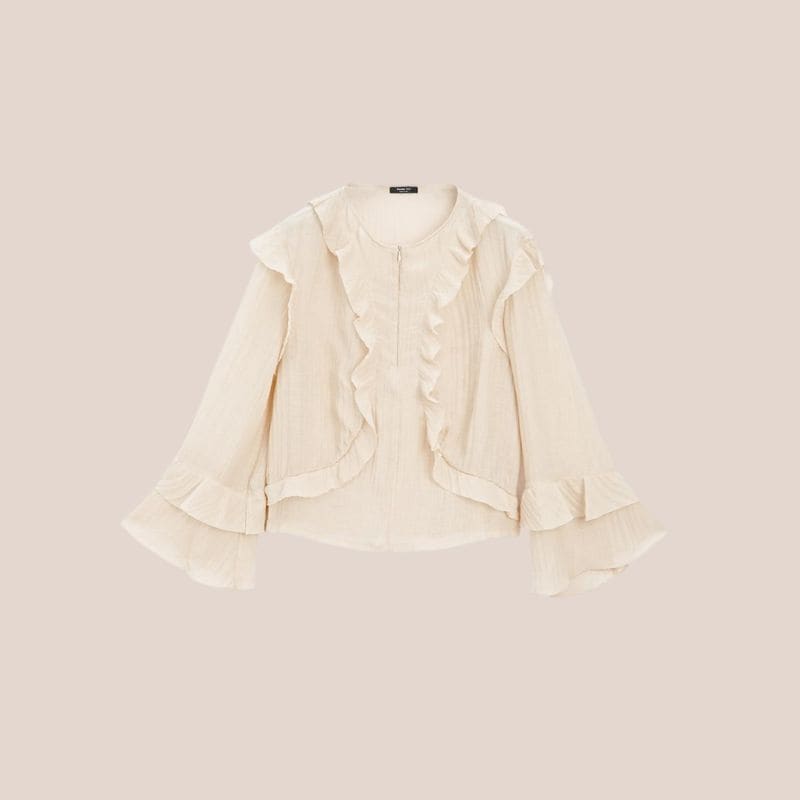blusa de volantes