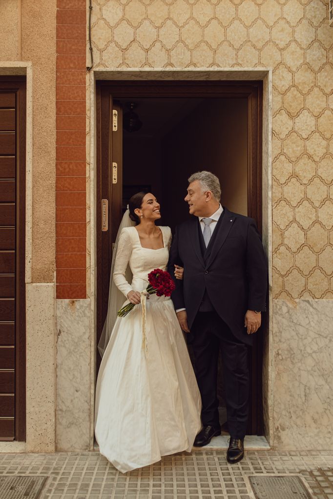 Look de novia de Rafa Valverde