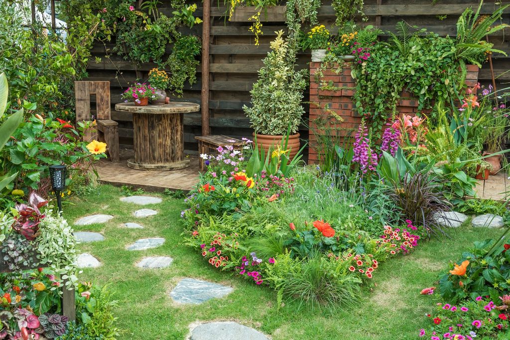 Jardin con flores. 