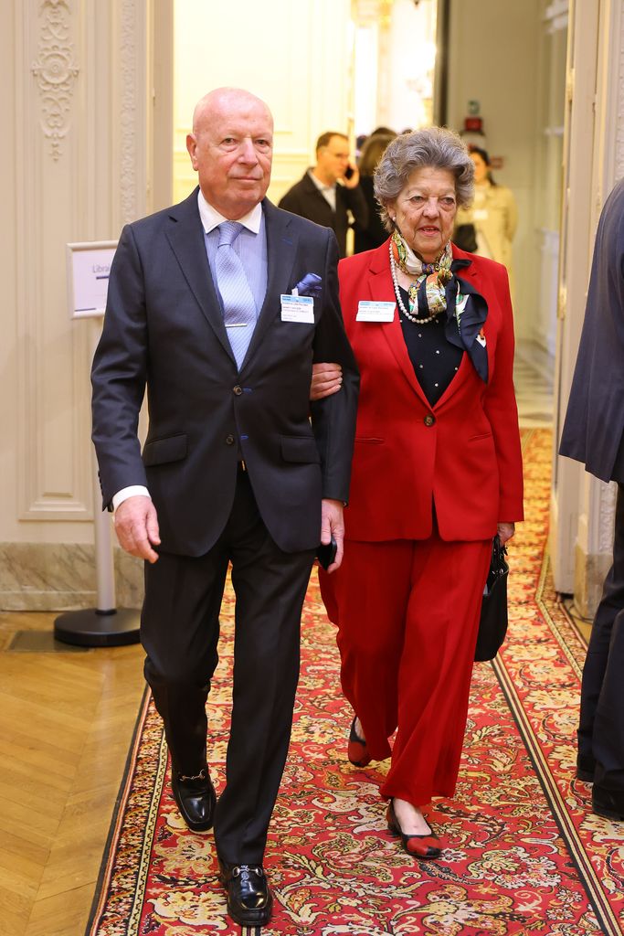 Chantal de Orléans y su marido, en el homenaje al rey Juan Carlos