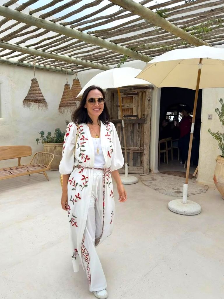 Tamara Falcó en Ibiza con look bohemio.