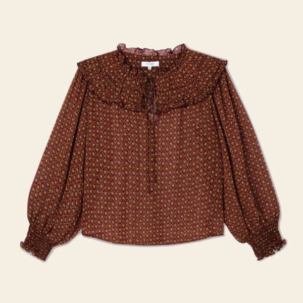 blusa frunces