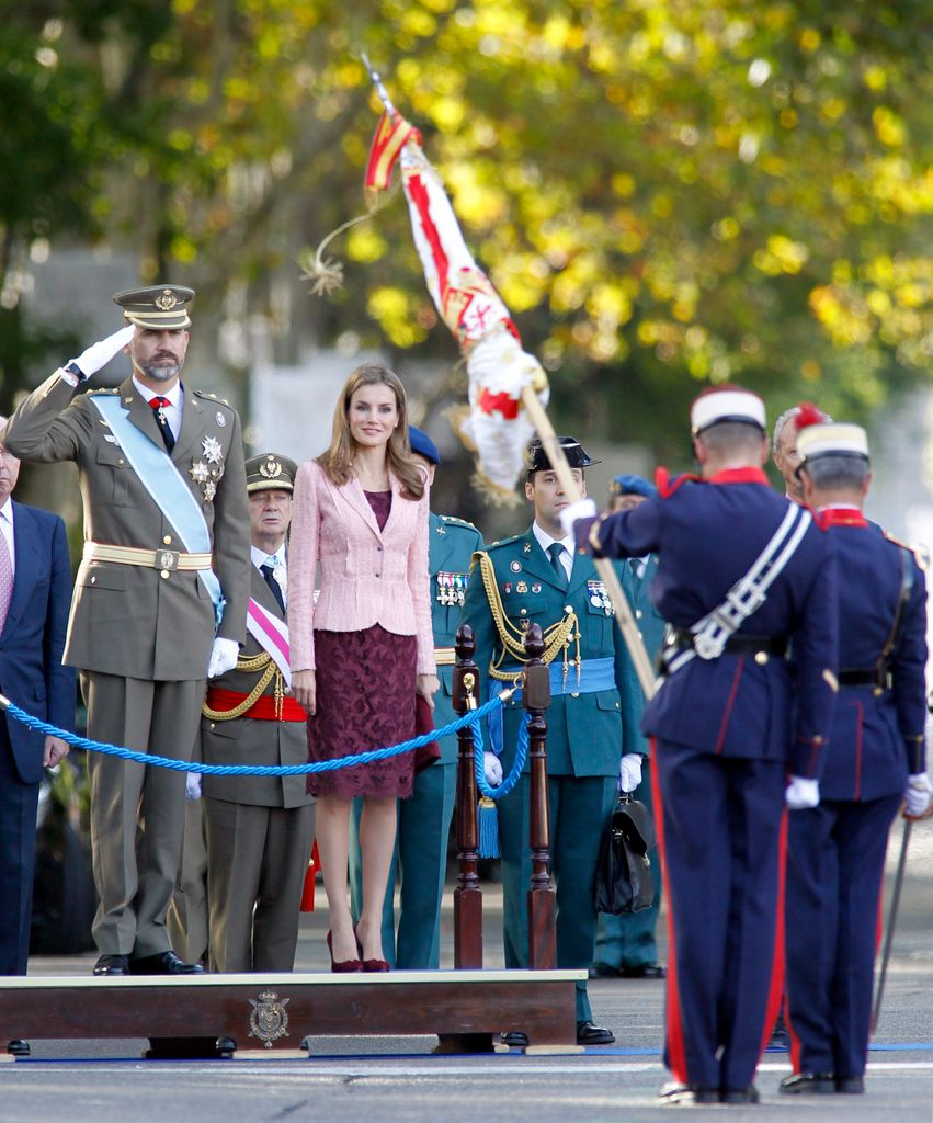  Reyes Felipe y Letizia el 12 de octubre de 2013