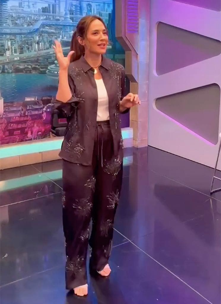 Tamara Falcó en 'El Hormiguero' con conjunto de Zara