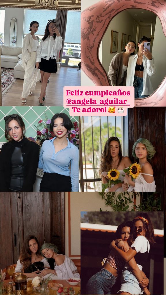 Aneliz Aguilar felicitó a su hermana Ángela con una recopilación de lindos momentos juntas.