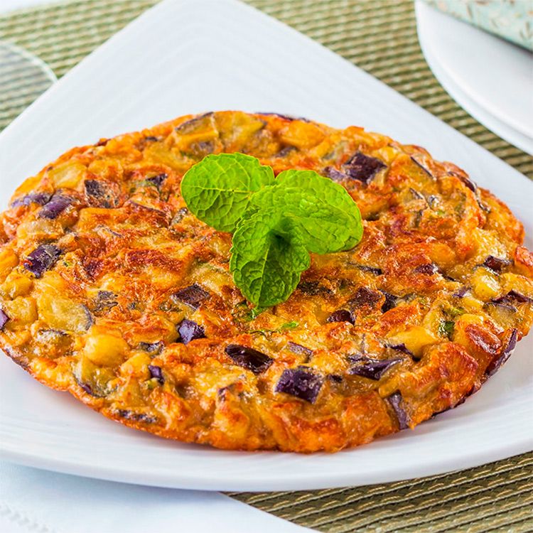 Tortilla de berenjena y patata