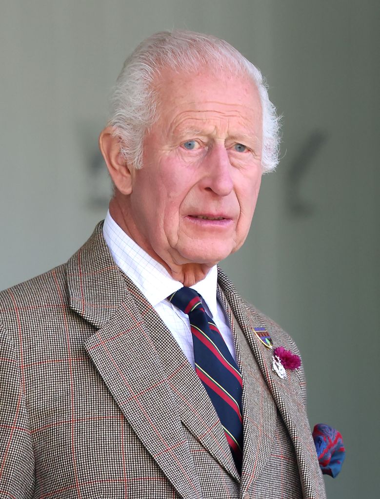 King Charles III attends The Braemar Gathering 2024 at The Princess Royal and Duke of Fife Memorial Park on September 08, 2024 in Braemar, Scotland. 