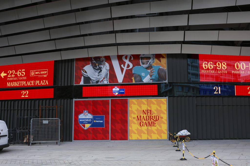 Así se prepara el Santiago Bernabéu para el partido de la NFL