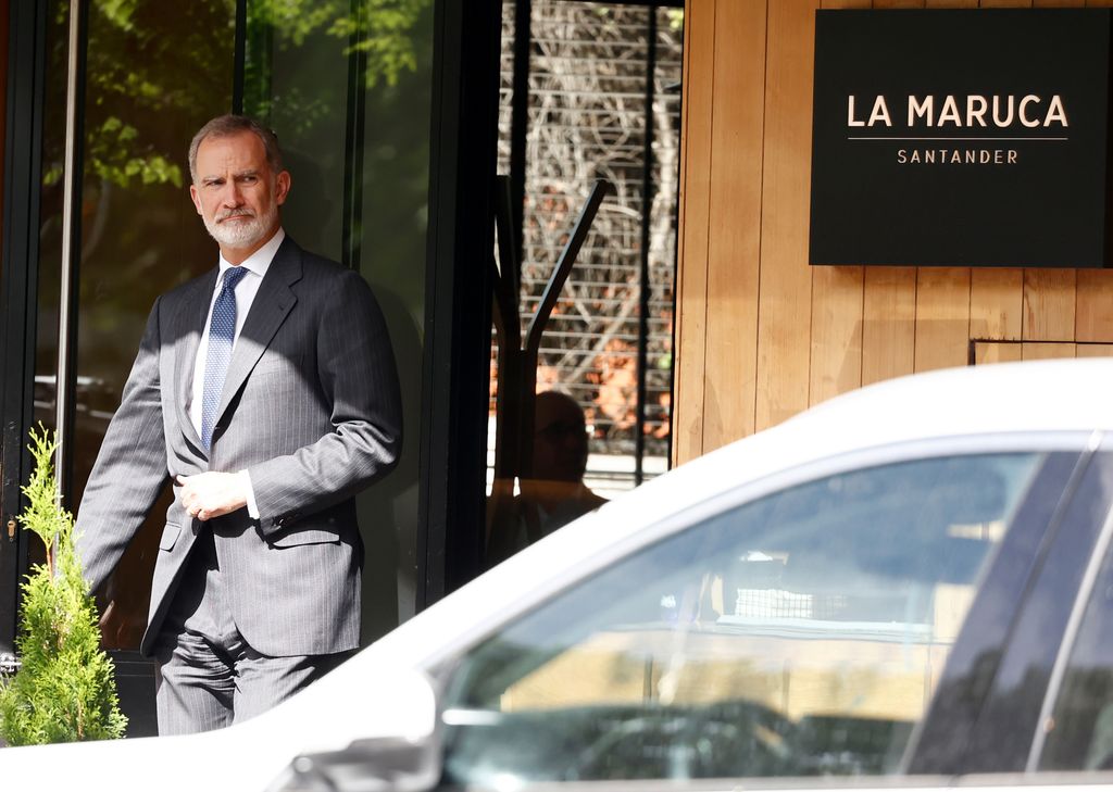 El rey Felipe VI, durante su visita al restaurante La Maruca.