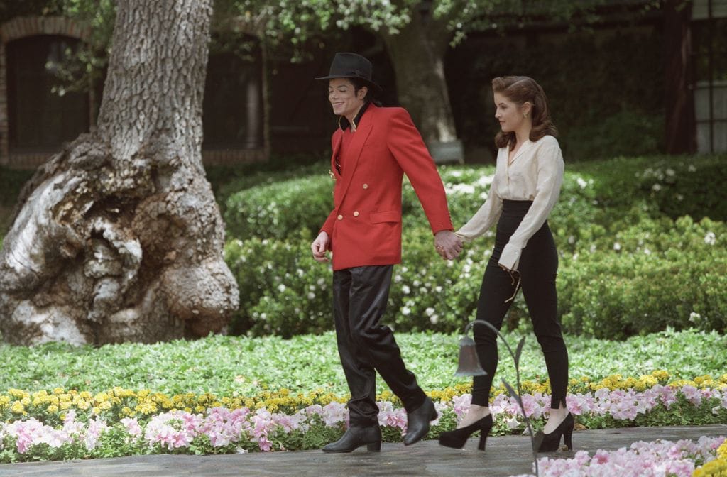Michael Jackson y Lisa Marie Presley en Neverland