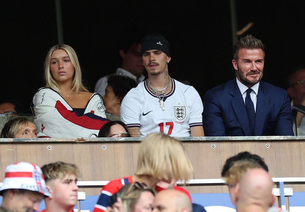 David Beckham junto a sus hijos Romeo y Harper