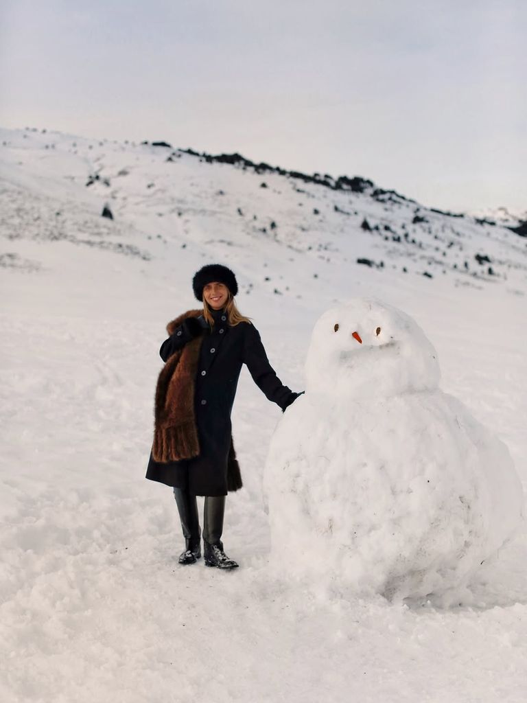 Lucía Bárcena en una escapada familiar a Baqueira.