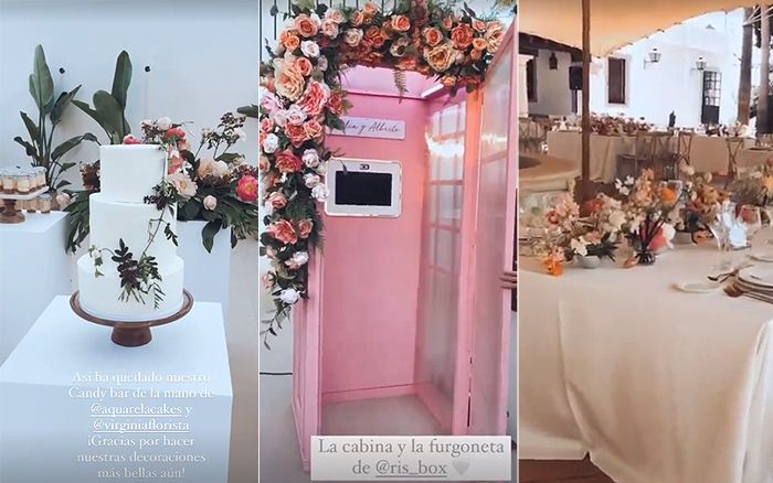 Decoraciones de la boda de Alberto Moreno y Lilia Granadilla