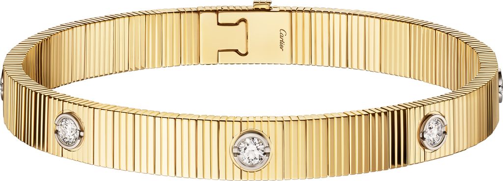 Brazalete LOVE Unlimited de oro amarillo con diamantes.