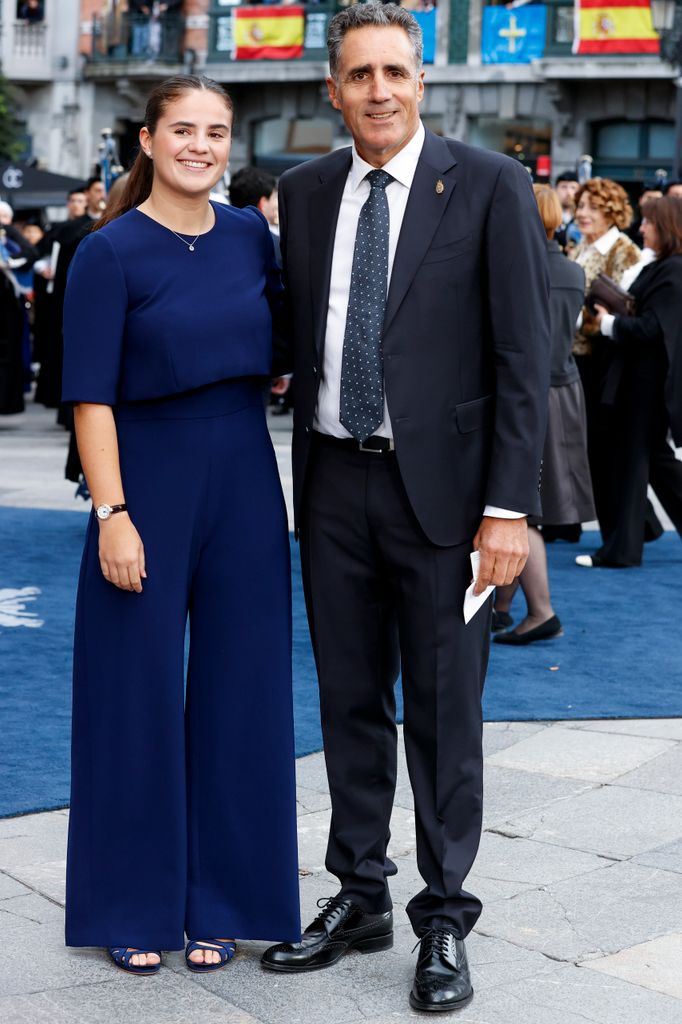 Miguel Indurain junto a su hija, Ana, en los Premios Princesa de Asturias 2026