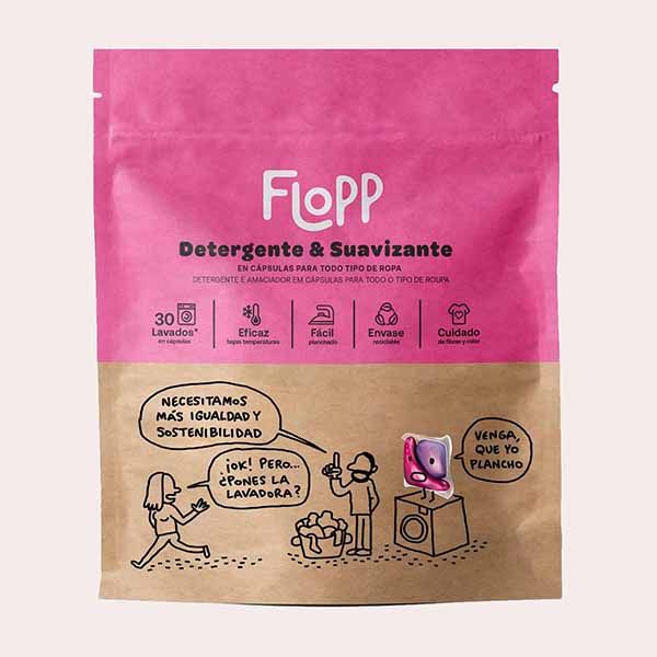 Flopp Detergente Con Suavizante En Cápsulas Para La Ropa