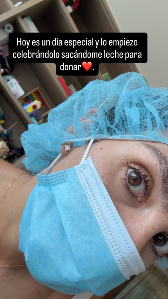 La presentadora ha comenzado el cumpleaños del pequeño donando leche materna