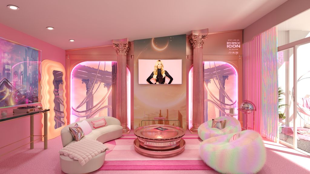Suite diseñada por Paris Hilton  en tonos rosas
