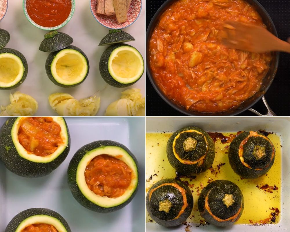 Distintos pasos de la elaboración de esta sabrosa receta. 