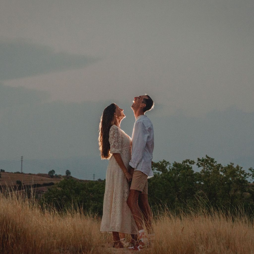 Álex Roca con su pareja, Mari Carmen Maza