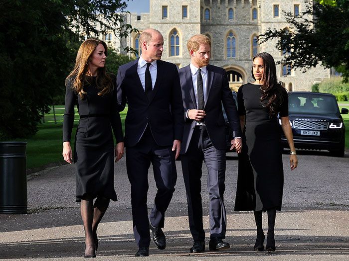 Los príncipes de Gales con los Duques de Sussex 