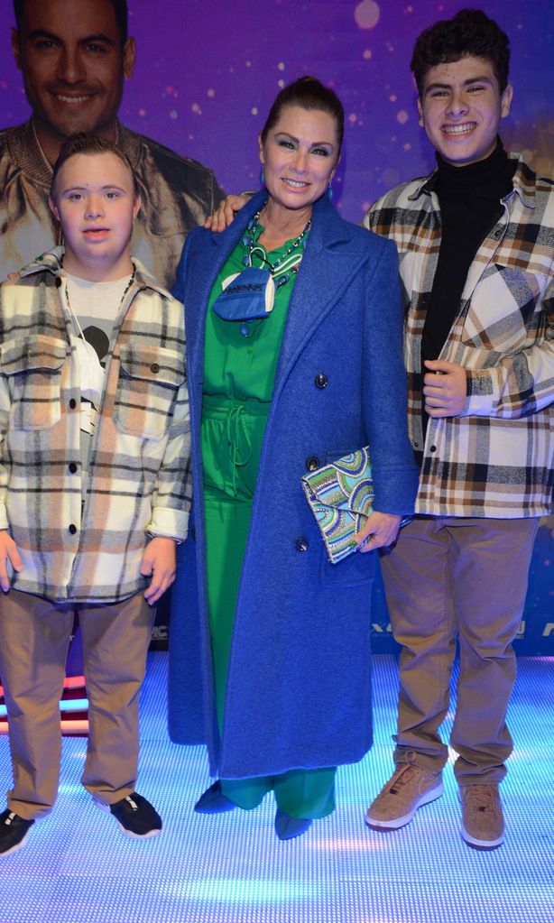Leticia Calderón y sus hijos Luciano y Carlo
