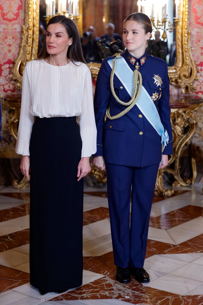 La reina Letizia y la princesa Leonor, durante la Pascua Militar de 2026