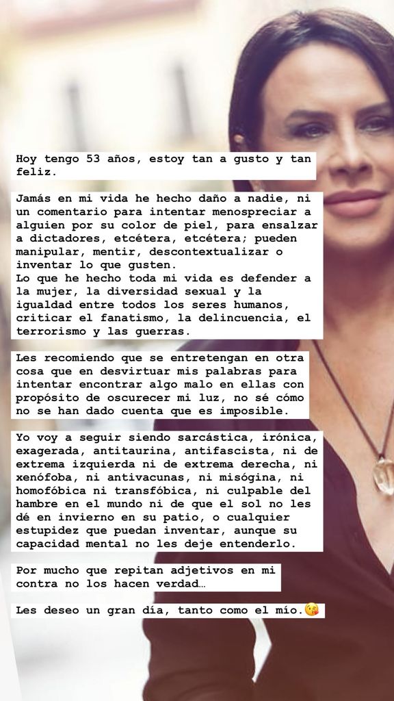 Karla Sofía Gascón: nueva polémica, el recuerdo de su hermano y su cumpleaños más reivindicativo