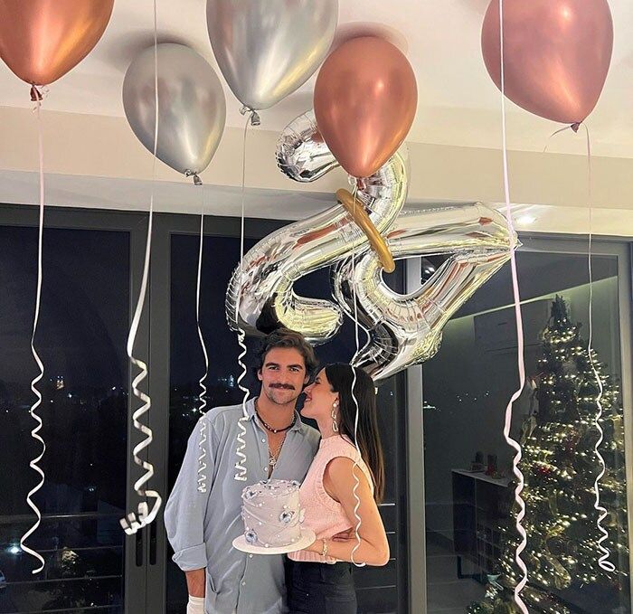América Fernández y su novio 