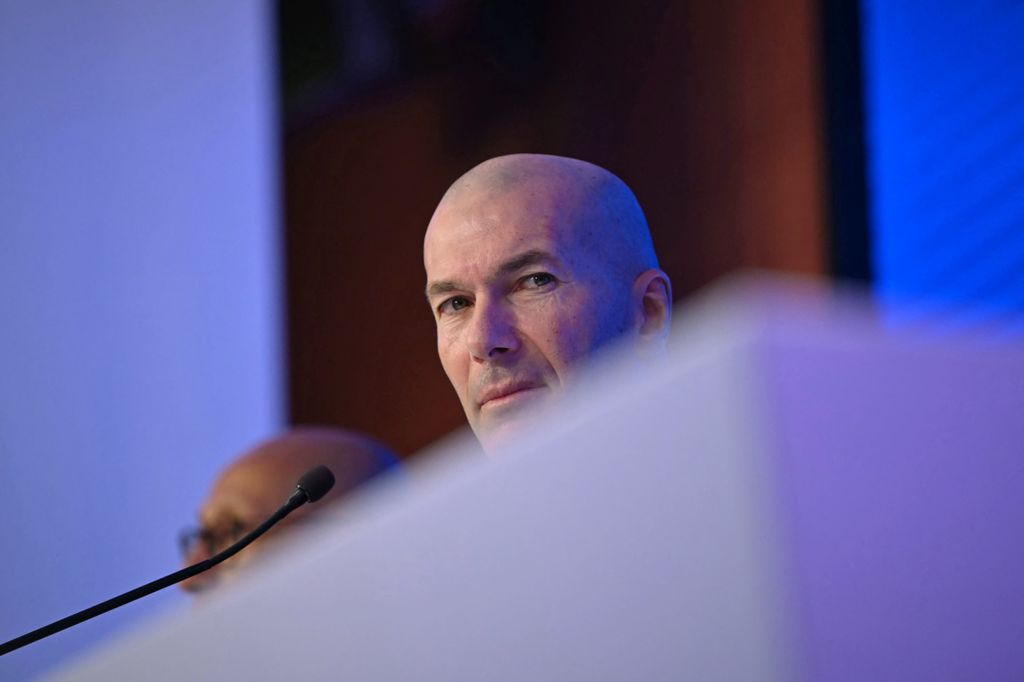 Zinedine Zidane, esta mañana al anunciar que será el nuevo técnico de la selección de Francia