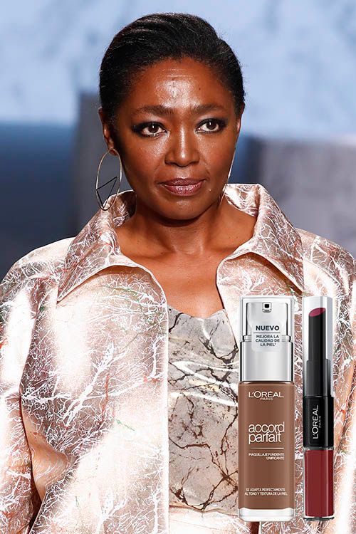 Francine Gálvez en el desfile de L'Oréal Paris y Ángel Schlesser