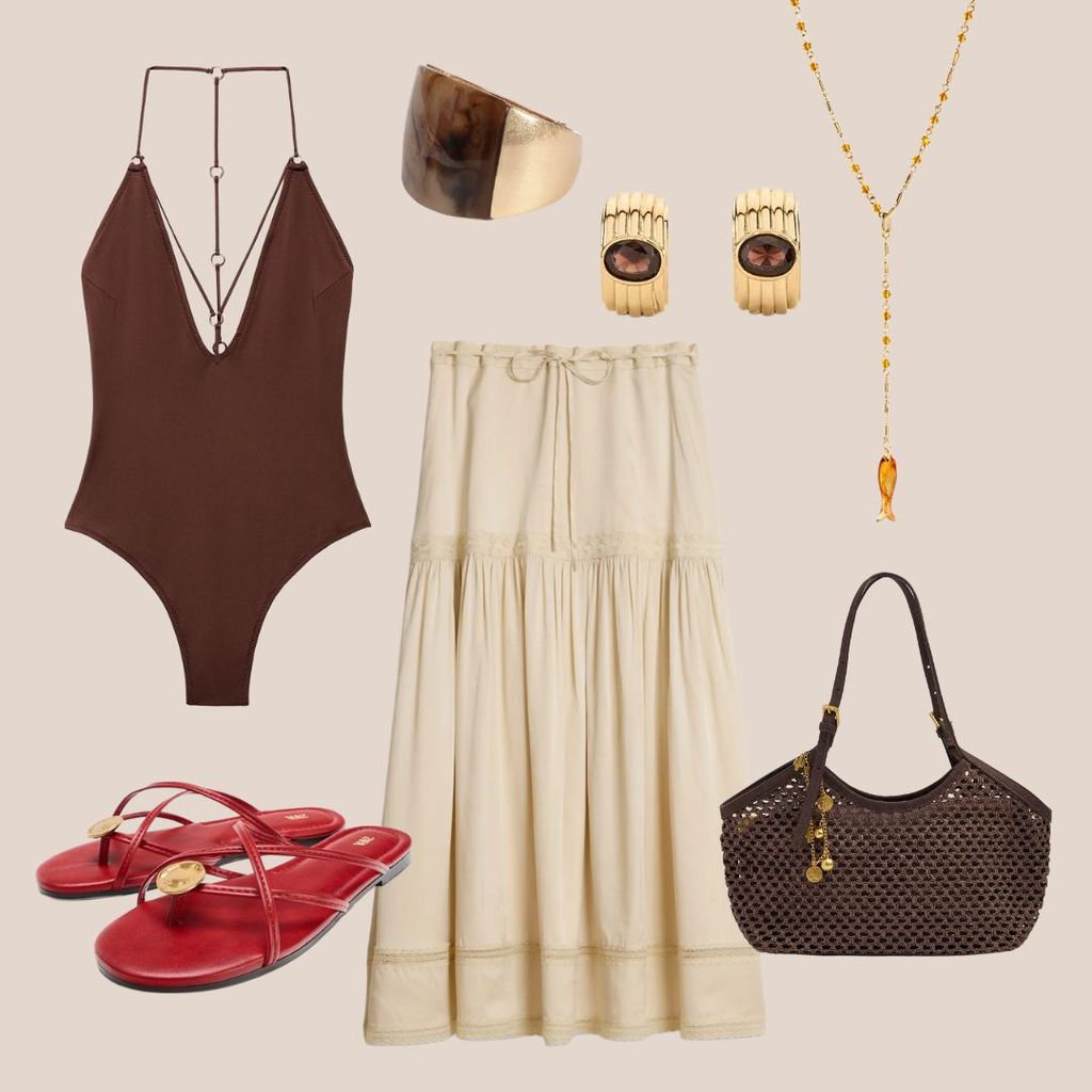 Look con bañador de Zara