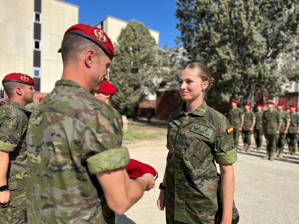 La princesa Leonor, en su entrenamiento en Zaragoza