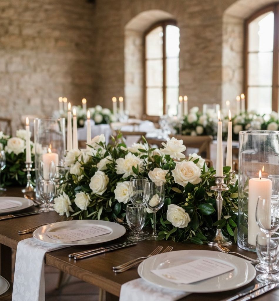 Decoración mesa de boda