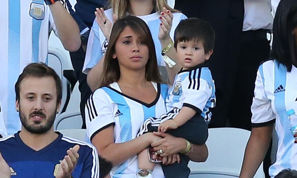 antonela y thiago en la copa de brasil 2014