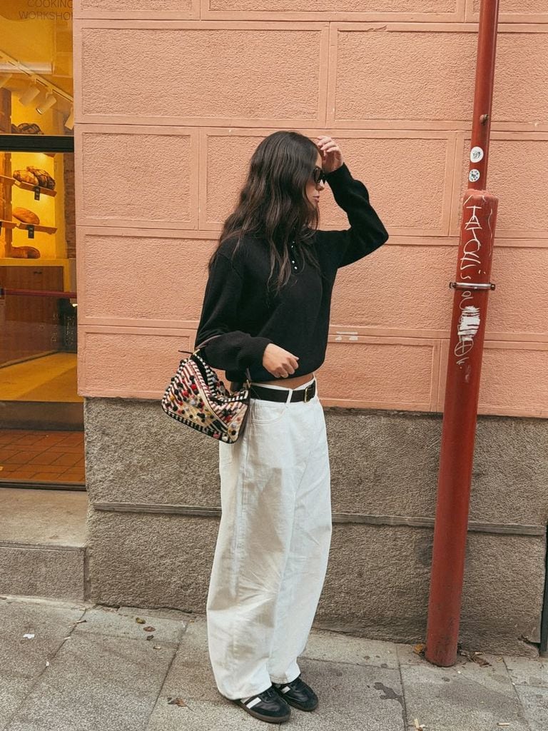 Victoria Federica con vaqueros blancos en Madrid