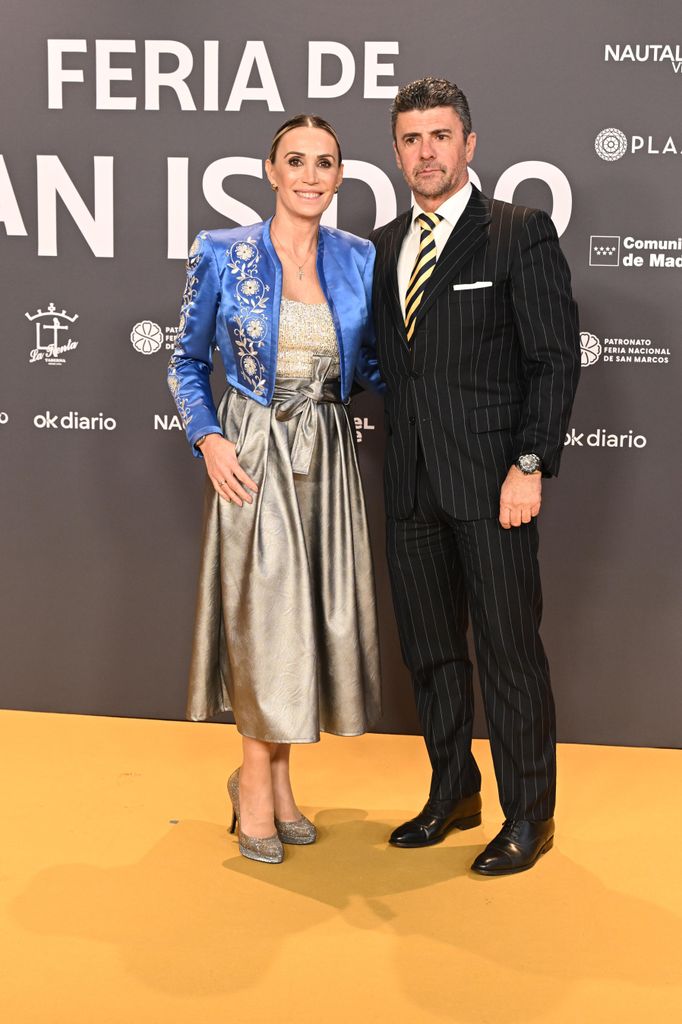 Cristina Sánchez y Alejandro da Silva durante el acto en el que se han dado a conocer los carteles de la Feria de San Isidro
