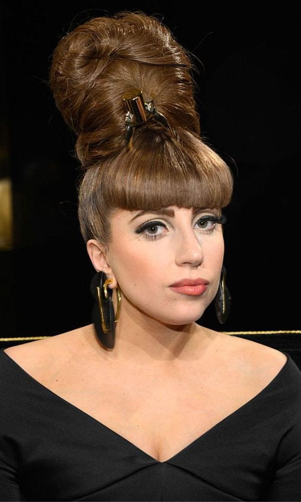 lady gaga hairstyles brunette