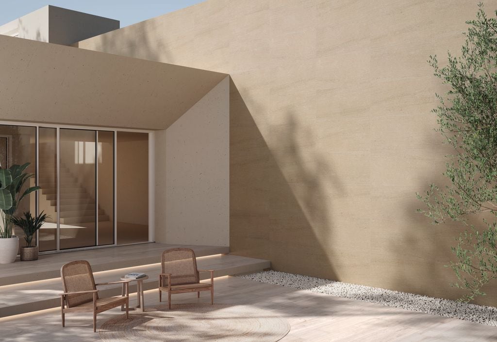 Vivienda con un jardín de aires minimalistas